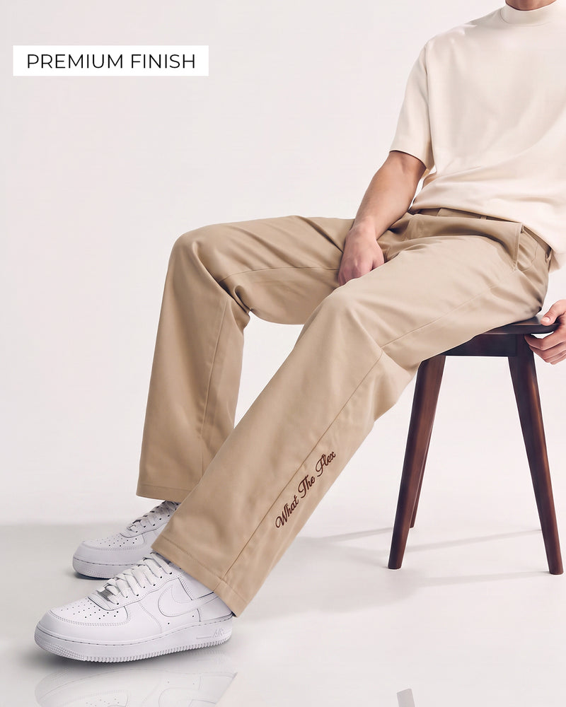 Structured Caramel Korean Pants