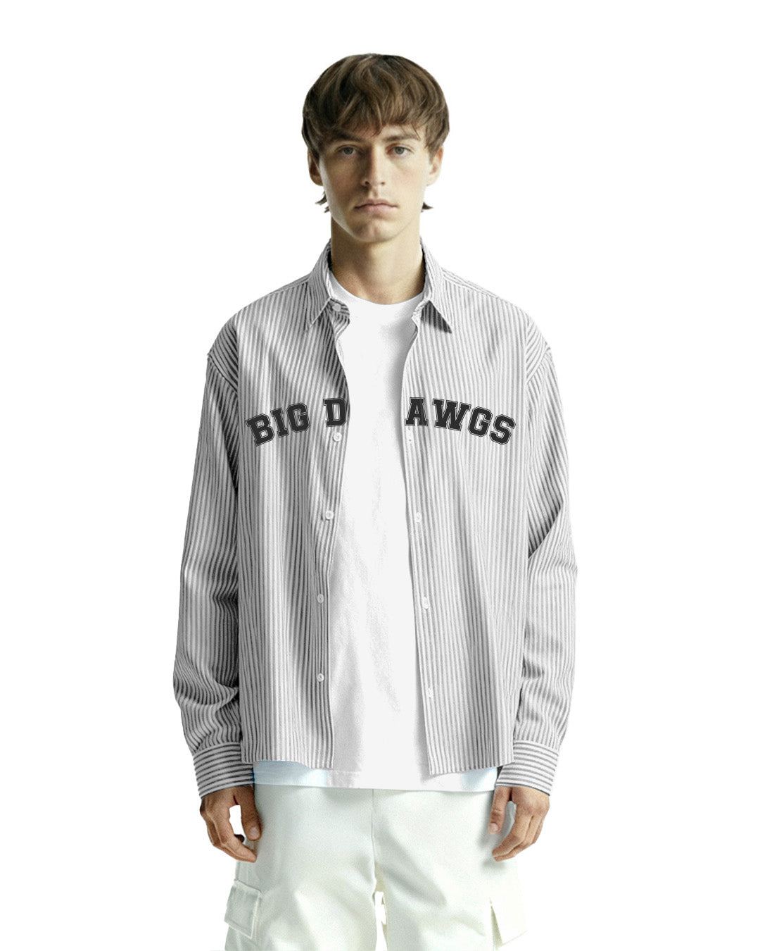 Big Dawgs Grey Striped Shirt