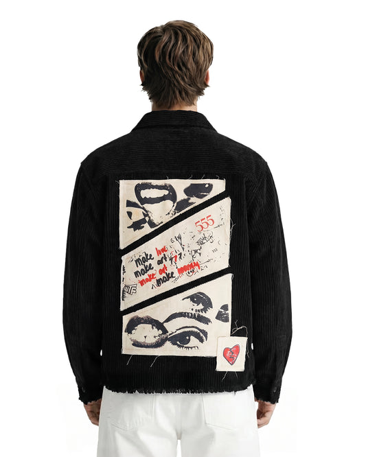 Make Art Black Ribbed Shirt