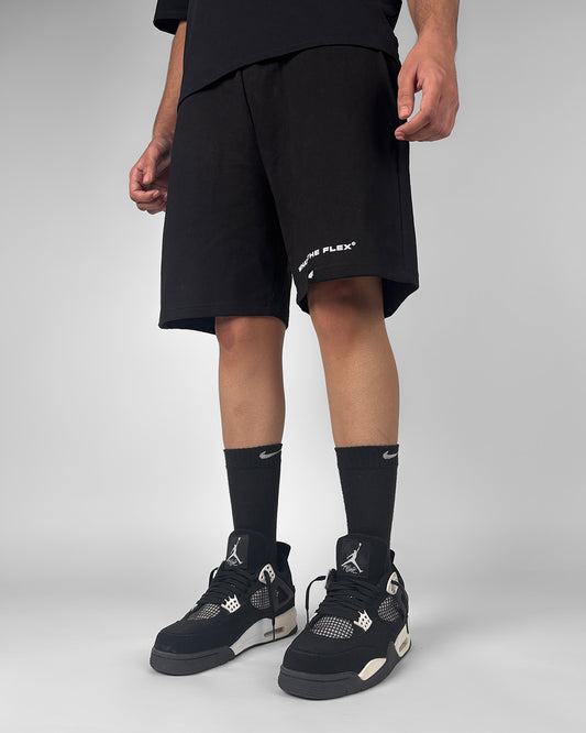 Classic Black Cotton Shorts