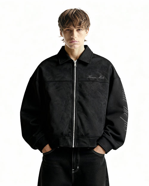 HUMAN MADE BLACK SUEDE JACKET