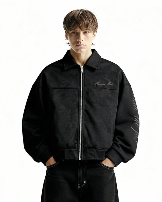 HUMAN MADE BLACK SUEDE JACKET