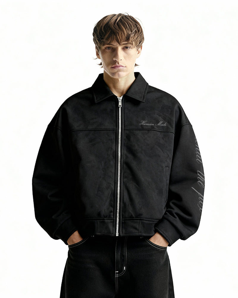 HUMAN MADE BLACK SUEDE JACKET