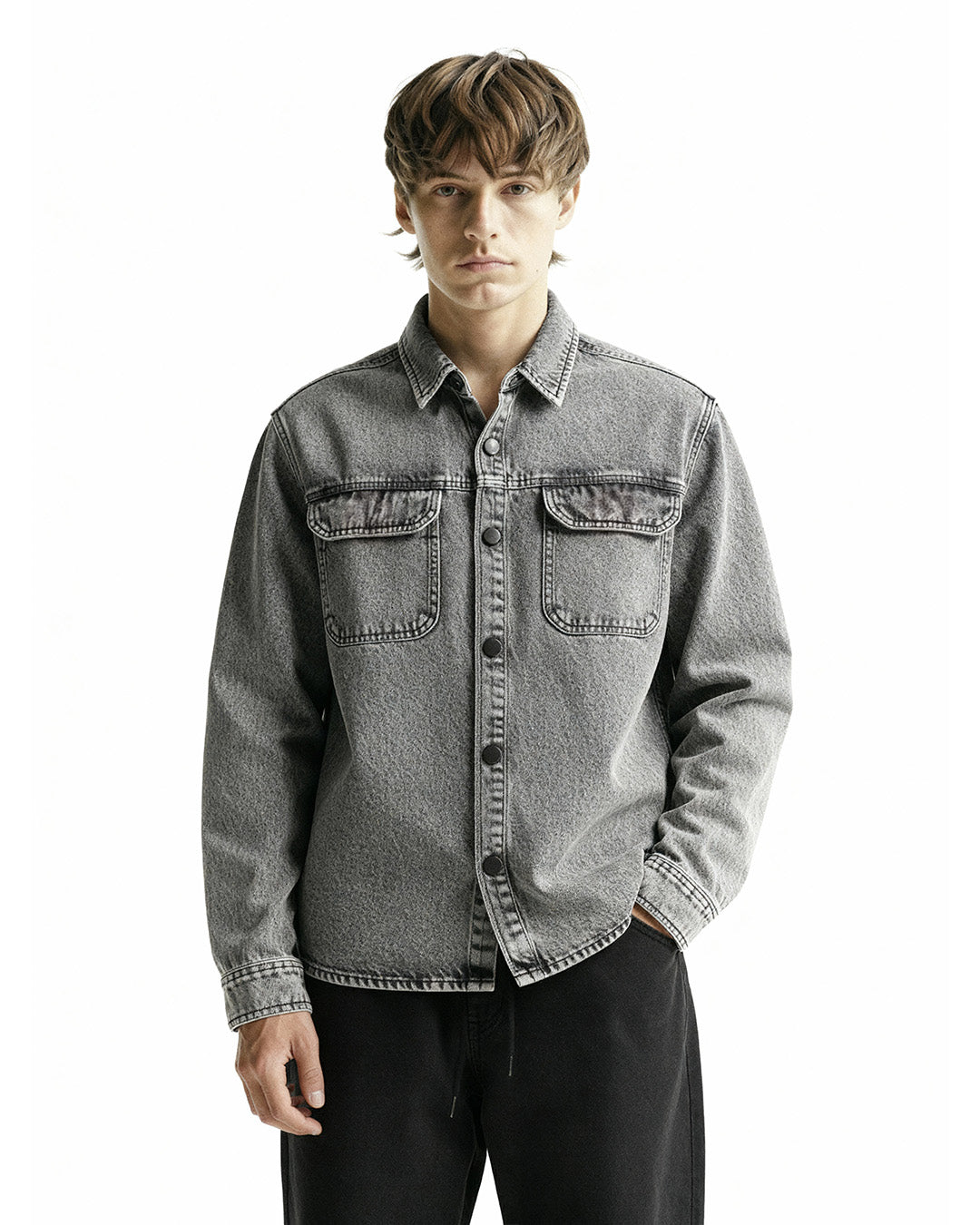 Blank Space Grey Denim Shirt