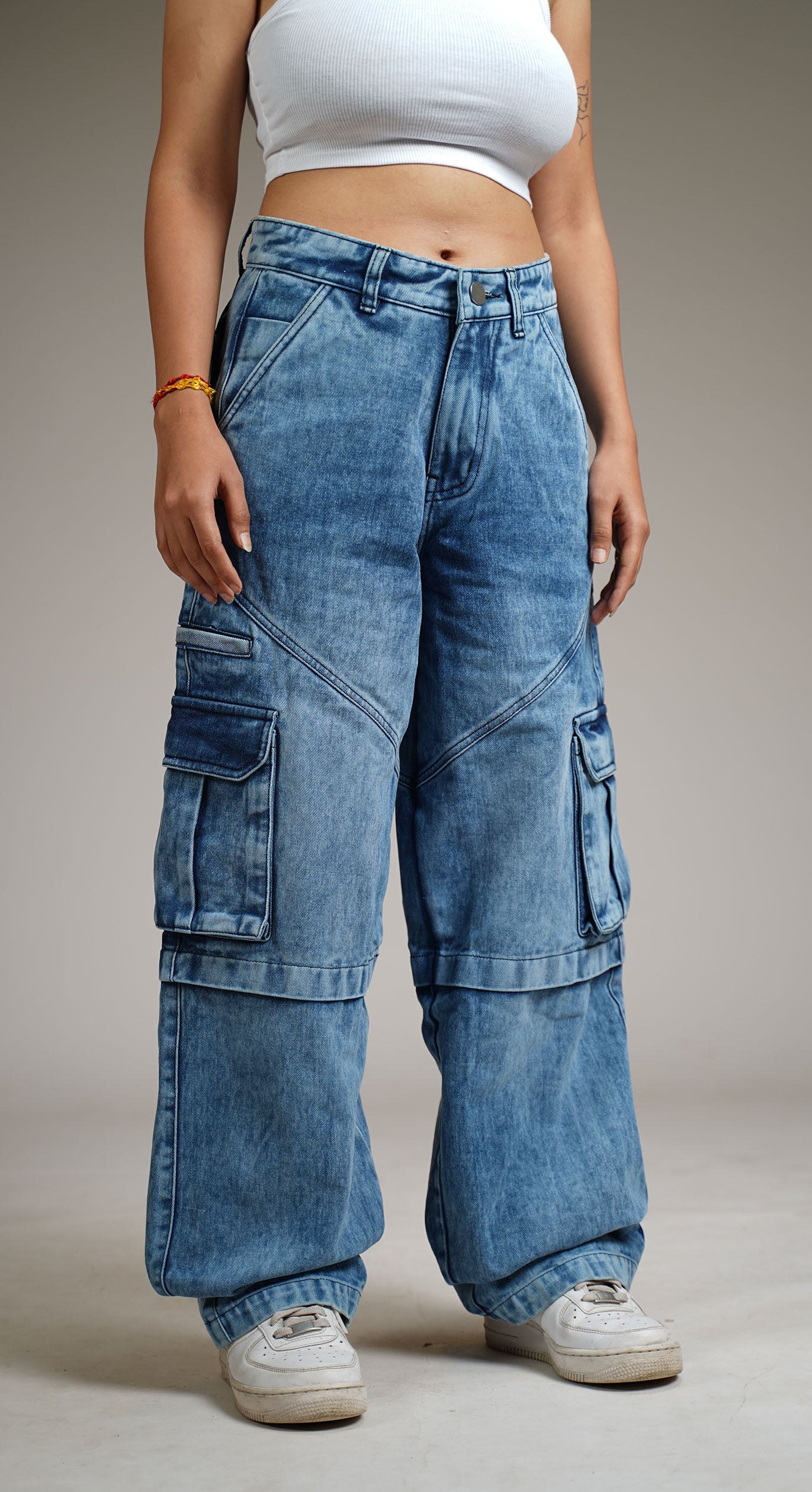 BLUE DENIM Oversized Jeans