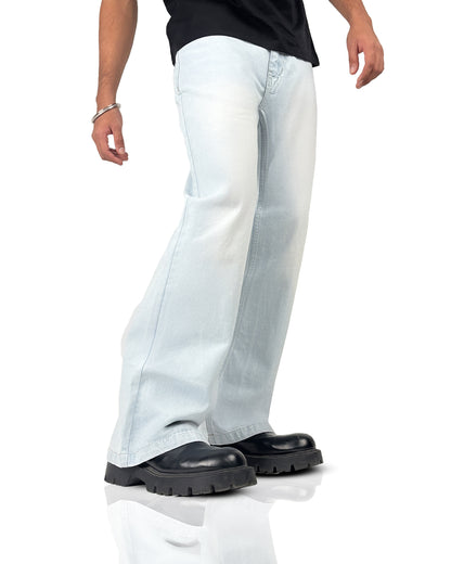 Blue Wide Flared Jeans