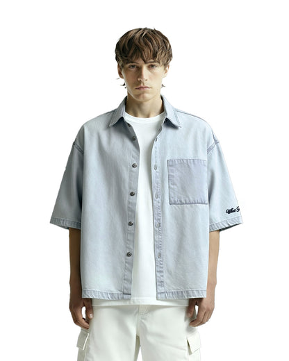 Blue Half Sleeve Denim Layer