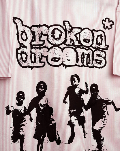 Broken Dreams Half Sleeve Striped Shirt