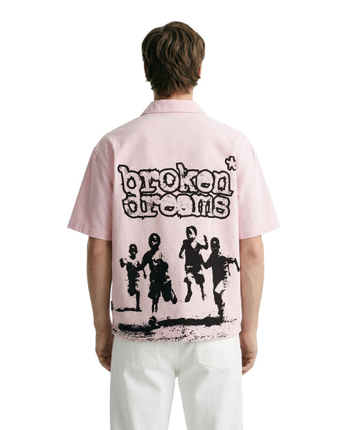 Broken Dreams Half Sleeve Striped Shirt