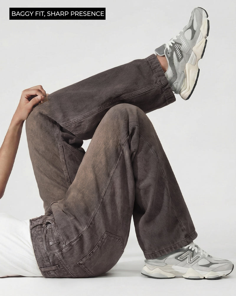 Vintage Brown Baggy Jeans