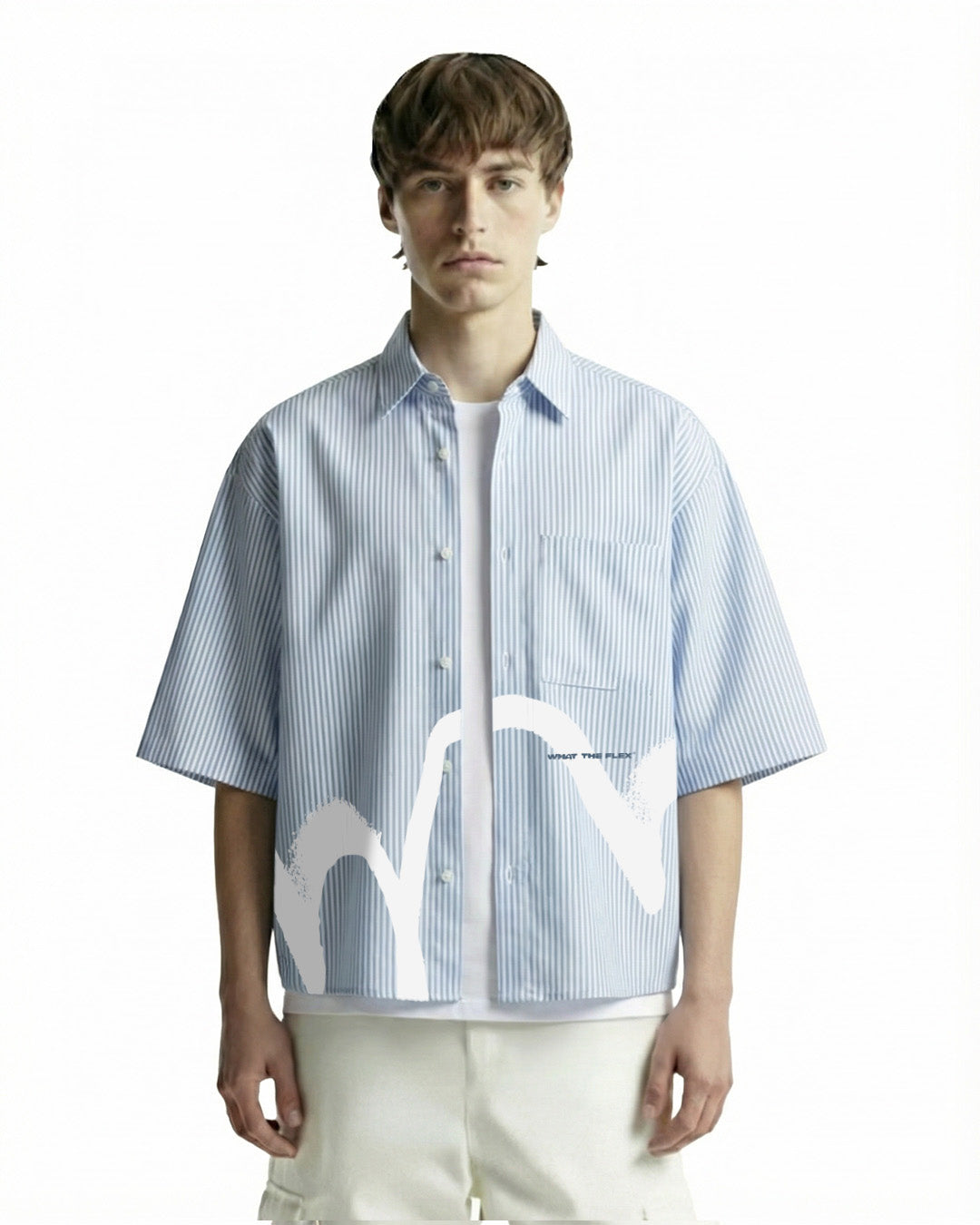 BTS Half Sleeve Striped Shirt