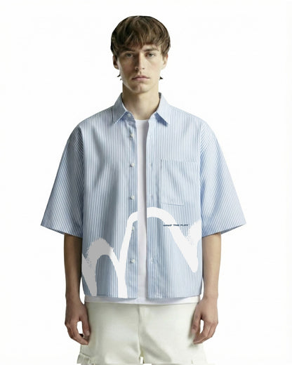 BTS Half Sleeve Striped Shirt