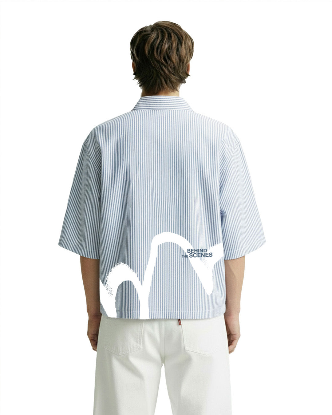 BTS Half Sleeve Striped Shirt