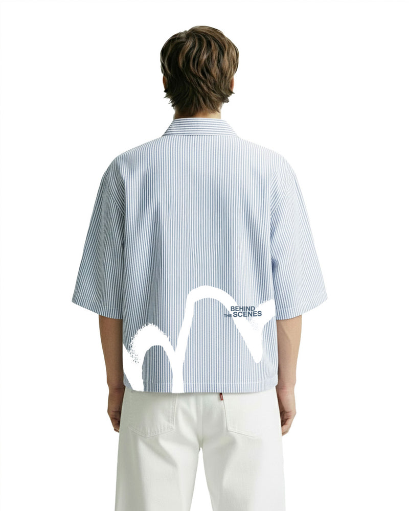 BTS Half Sleeve Striped Shirt