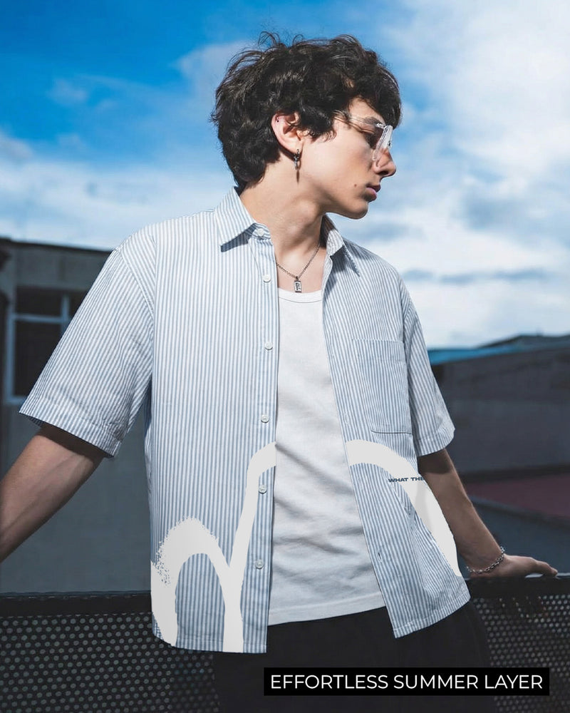 BTS Half Sleeve Striped Shirt