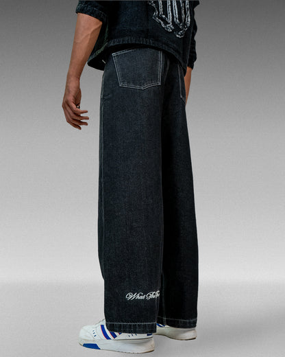 Midnight Black Baggy Jeans
