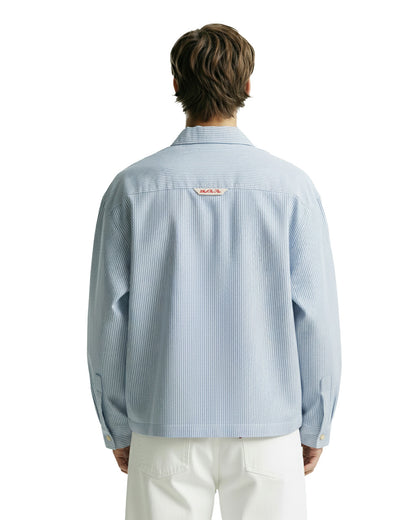 Basic Blue Striped Shirt