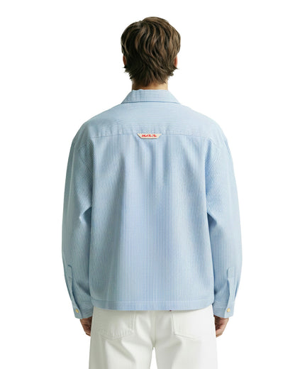 Basic Blue Striped Shirt