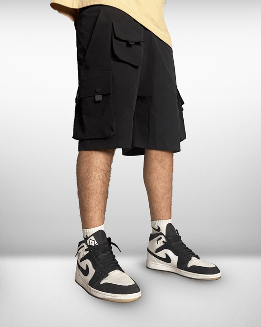 Black Basic Utility Shorts - WHAT THE FLEX