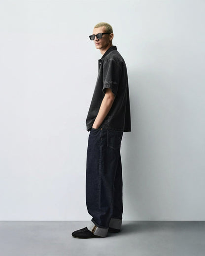 Black Half Denim Layer