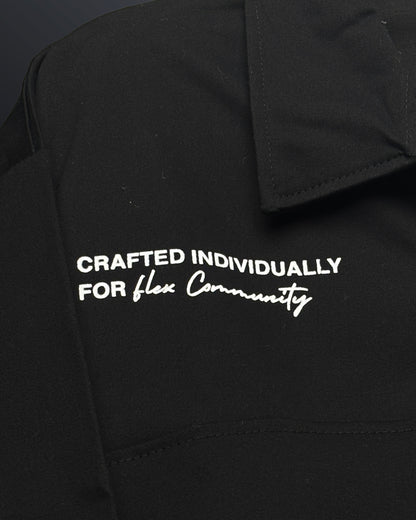 Black Retro Cotton Polo T-Shirt