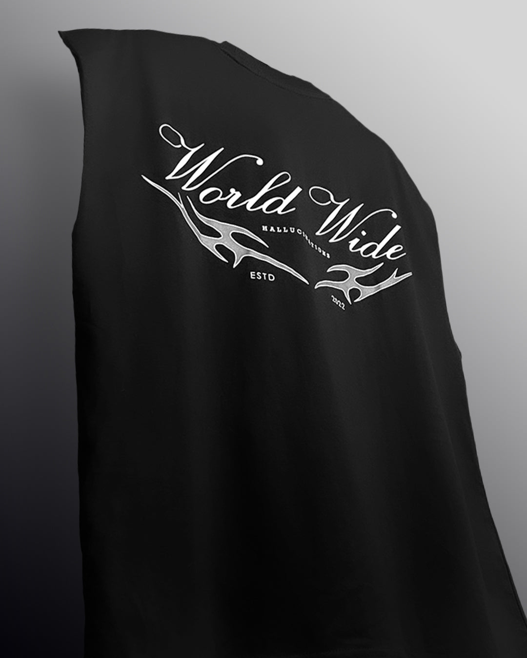 Worldwide Black Cotton Vest