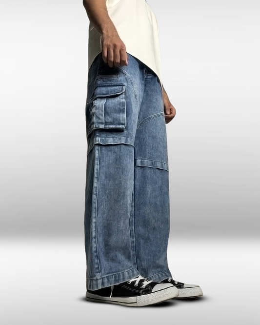 BLUE DENIM Oversized Jeans