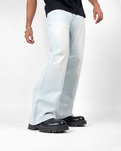 Blue Wide Flared Jeans