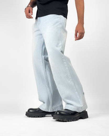 Blue Wide Flared Jeans