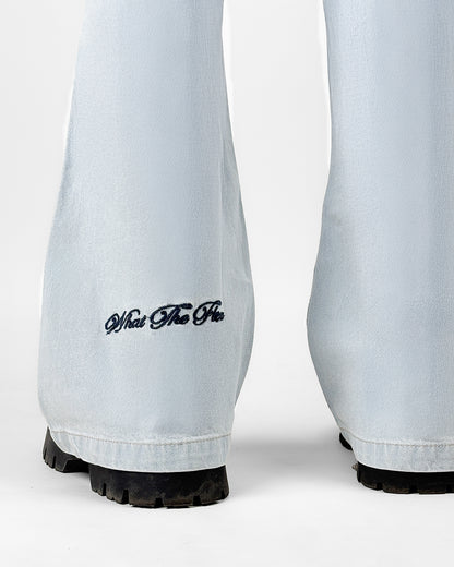 Blue Wide Flared Jeans