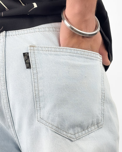 Blue Wide Flared Jeans