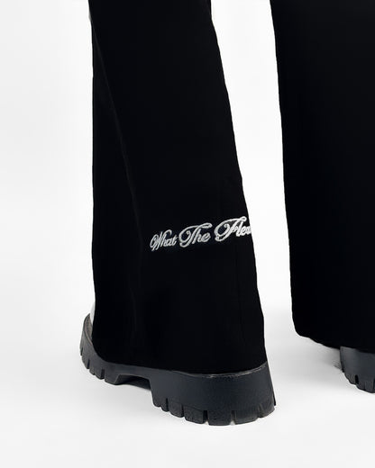 Black Wide Flared Jeans