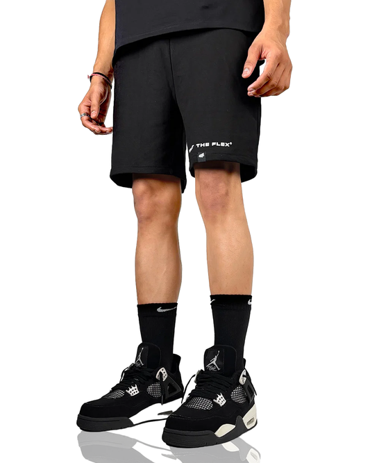 Classic Black Cotton Shorts