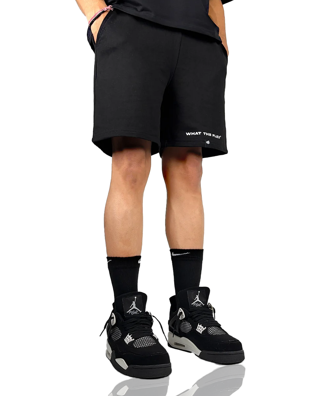 Classic Black Cotton Shorts