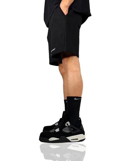 Classic Black Cotton Shorts