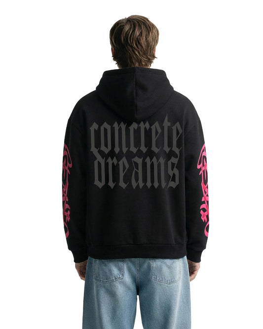 Concrete Dreams Black Zipper Hoodie