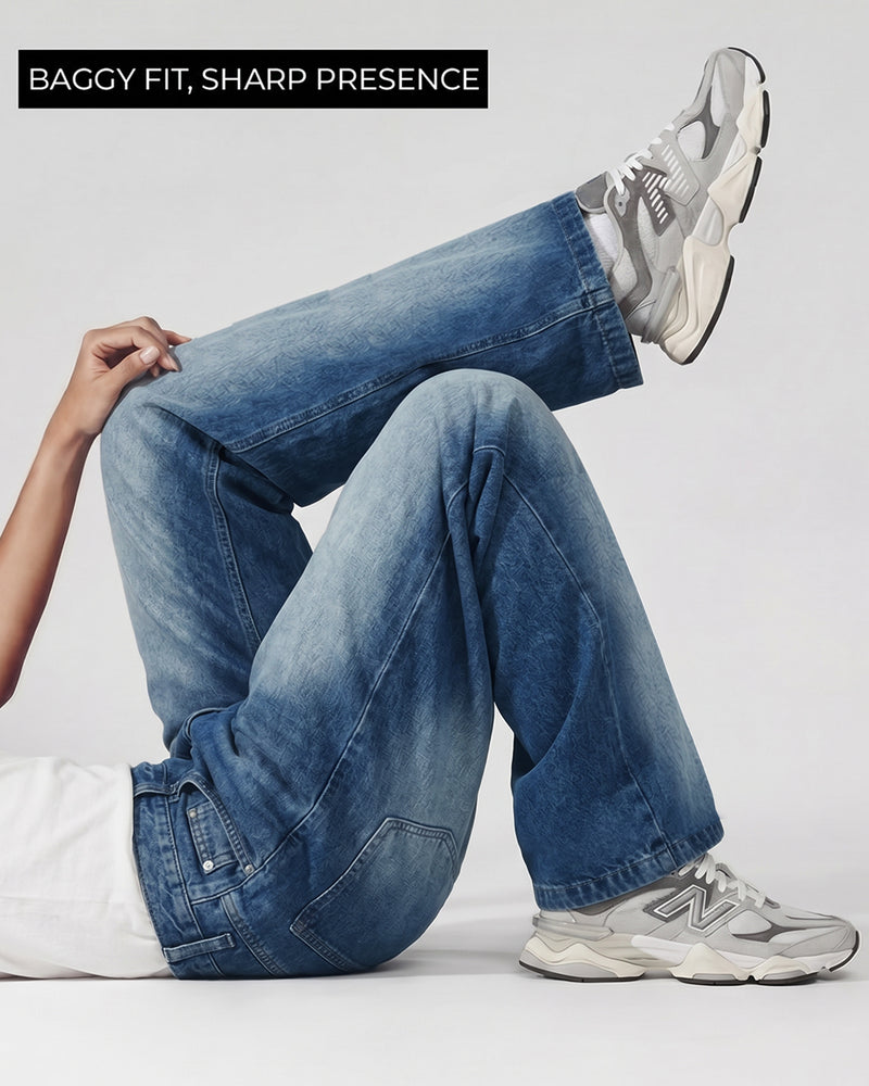 Cool Blue Baggy Jeans