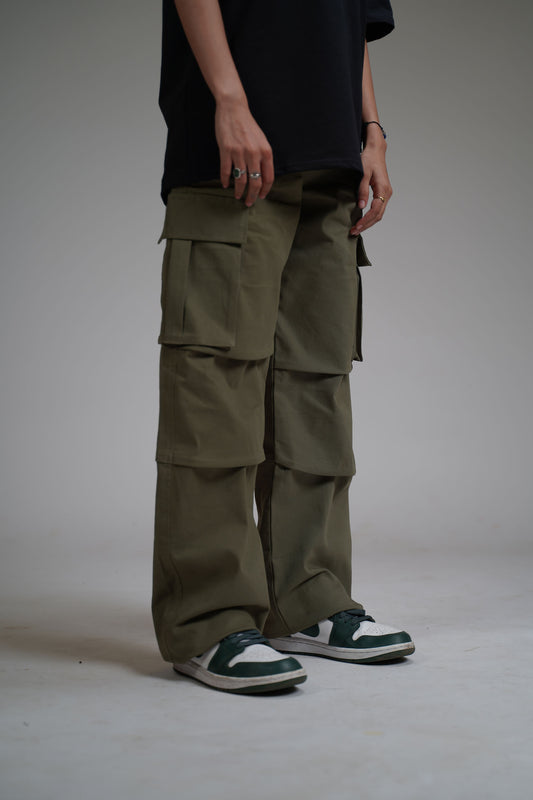 Olive Panel Unisex Cargo - WHAT THE FLEX