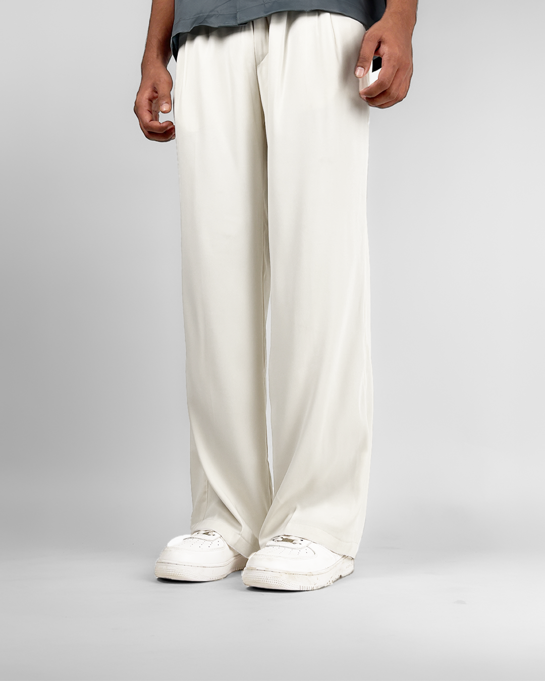 Cream Classic Korean Pants