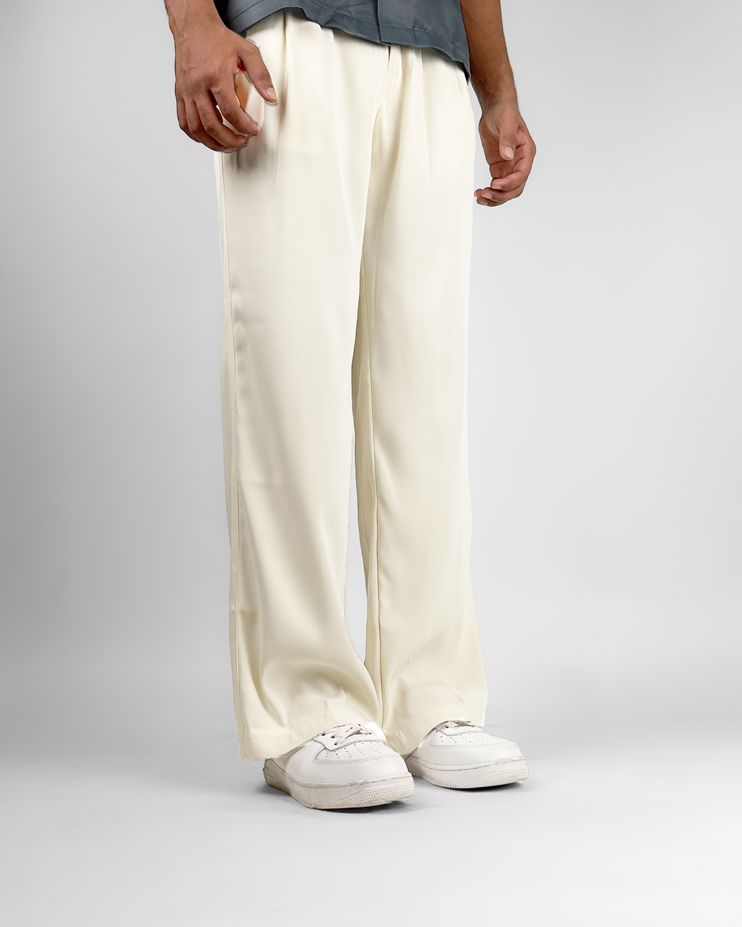Classic Cream  Korean Pants