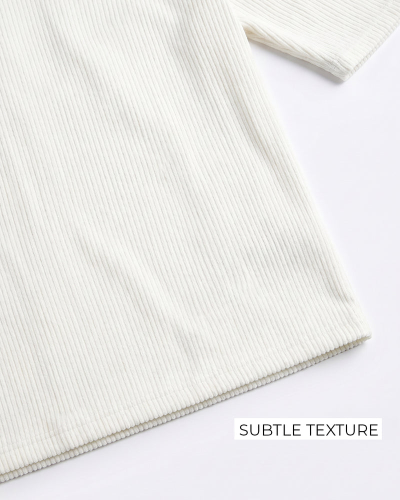 Cream Ribbed Co-ord Set