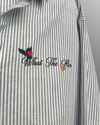 Not Just A Dream Blue Full Sleeves Striped Shirt