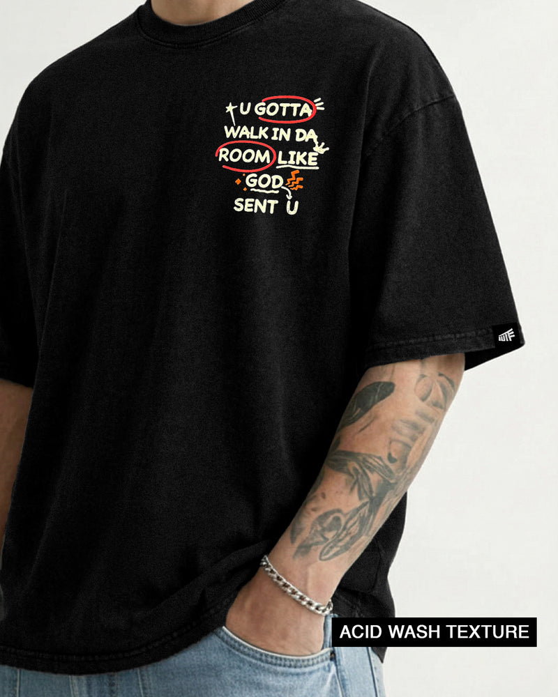 Da Win Acid Wash Boxy-Fit T-shirt
