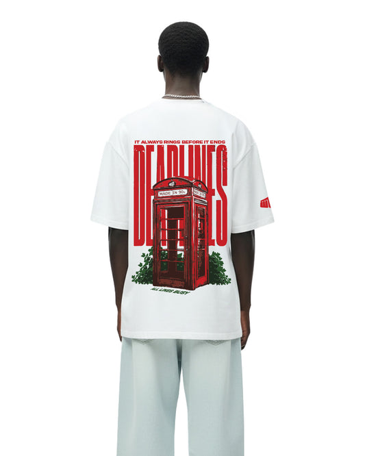 Deadlines White Heavyweight T-Shirt