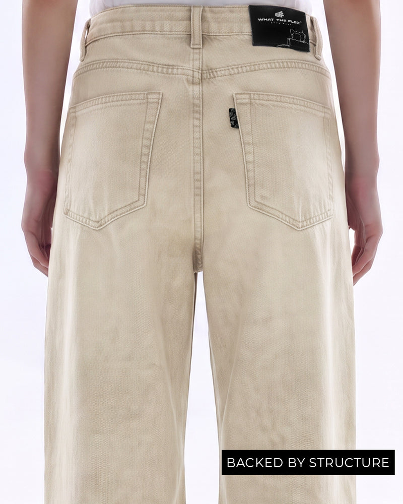 Desert Wash Solid Baggy Jeans