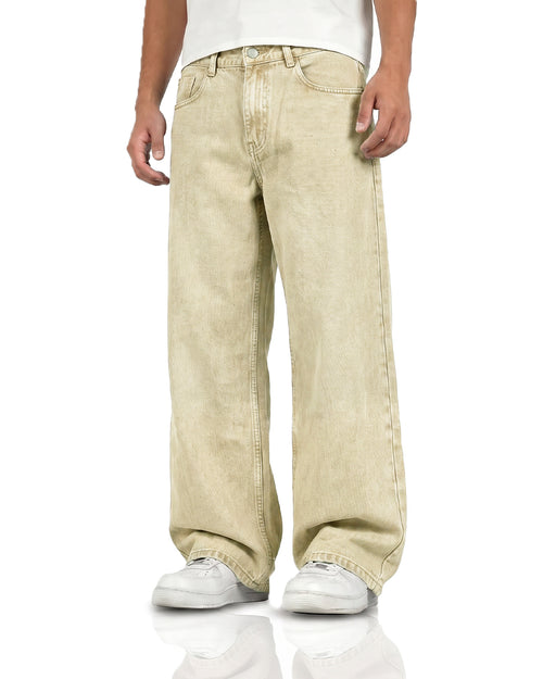 Desert Wash Solid Baggy Jeans