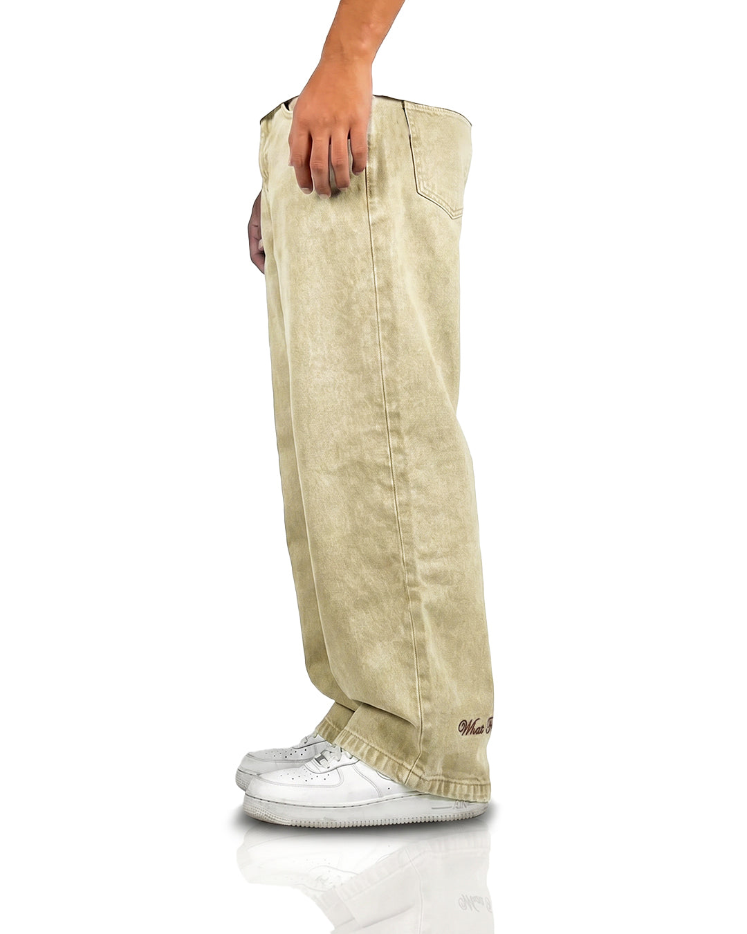 Desert Wash Solid Baggy Jeans