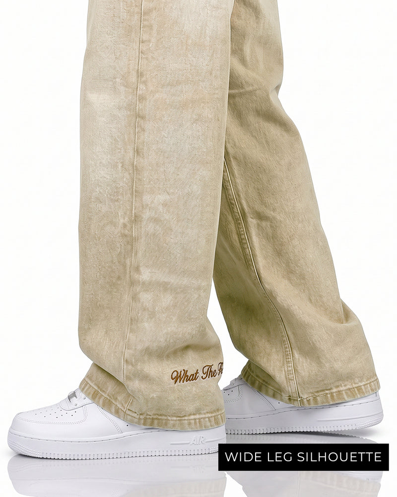 Desert Wash Solid Baggy Jeans