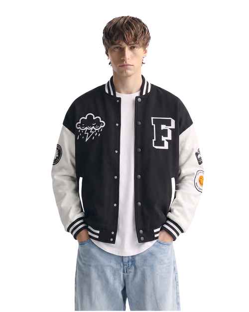 Did I Imagine It? Black Varsity Jacket