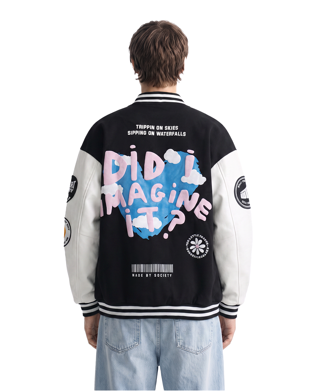 Did I Imagine It? Black Varsity Jacket